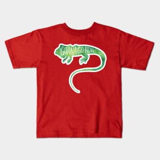 Iguana go now! Funny pun for iguana lovers and introverts Kids T-Shirt